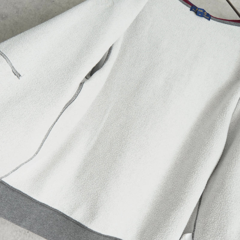 ポロ ラルフローレン フェルトロゴ フルジップ パーカー グレー