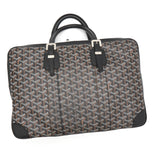 ゴヤール アンバサッドMM PVC/レザー ブリーフケース ビジネスバッグ ブラック メンズ
