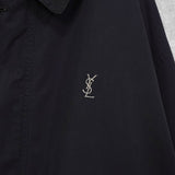 イヴ サンローラン ヴィンテージ リバーシブル YSLロゴ ブルゾン ジャケット ネイビー / アイボリー