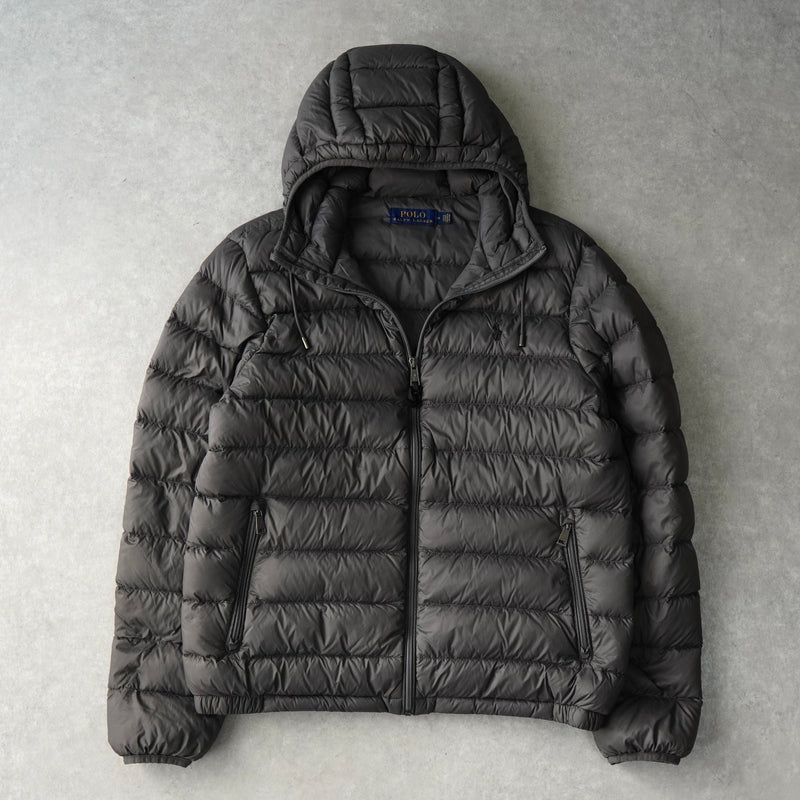 ポロ ラルフローレン ポニーロゴ ダウンジャケット グレー