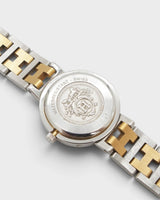 エルメス クリッパー 623750NL SS×GP QZ アイボリー文字盤 シルバー ゴールド レディース