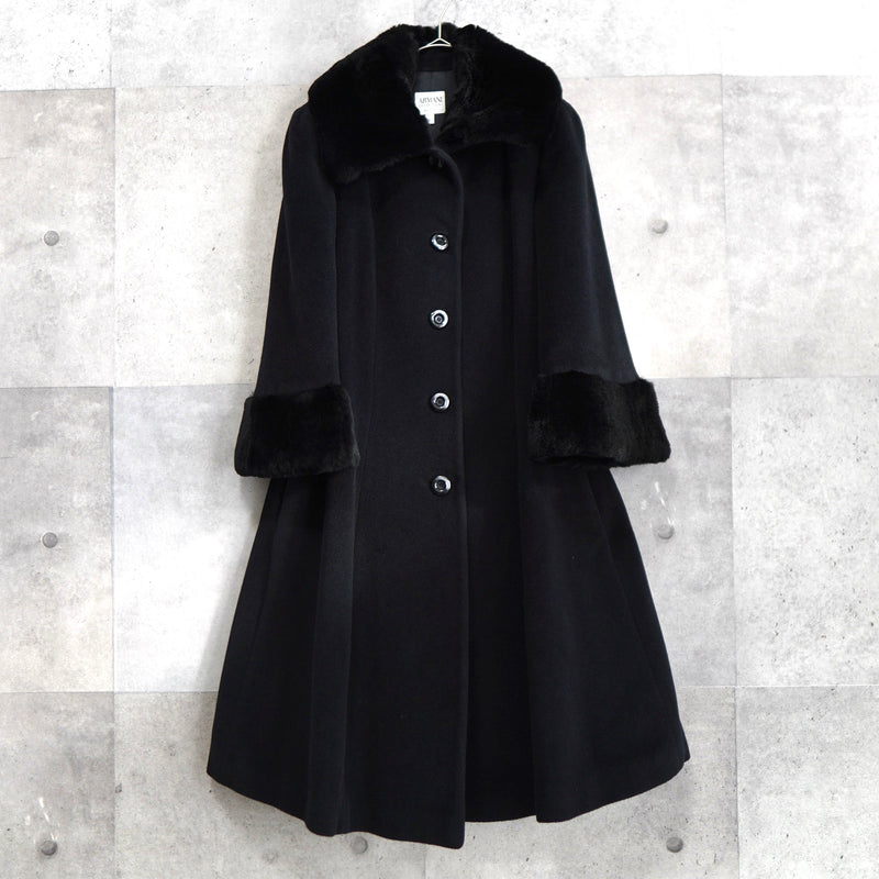 Angola × Cashmere Wool Rabit Fur Long Coat｜Made in Italy