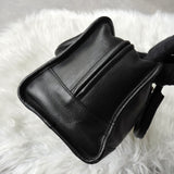 ロエベ アマソナ28 アナグラム レザー ミニボストンバッグ ハンドバッグ ブラック