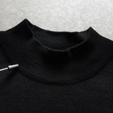 イヴサンローラン ヴィンテージ YSLロゴ モックネック ニット ブラック