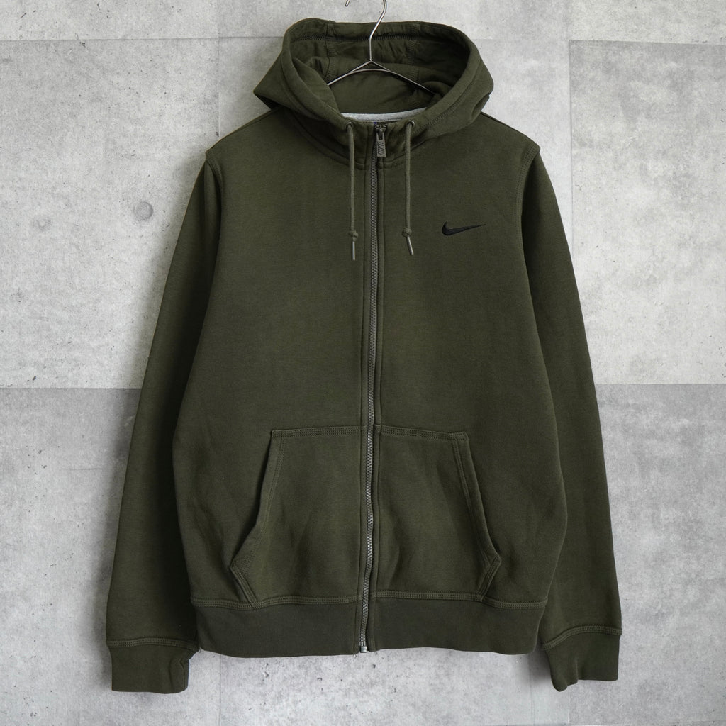 Nike 徽标拉链连帽衫 卡其色