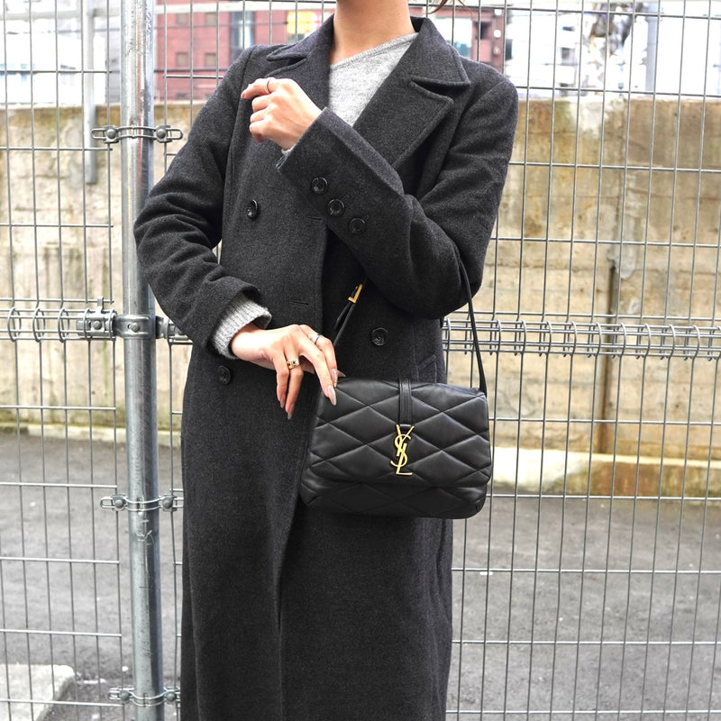 サンローラン ル・57 レザー ワンショルダーバッグ ブラック - NEWSED