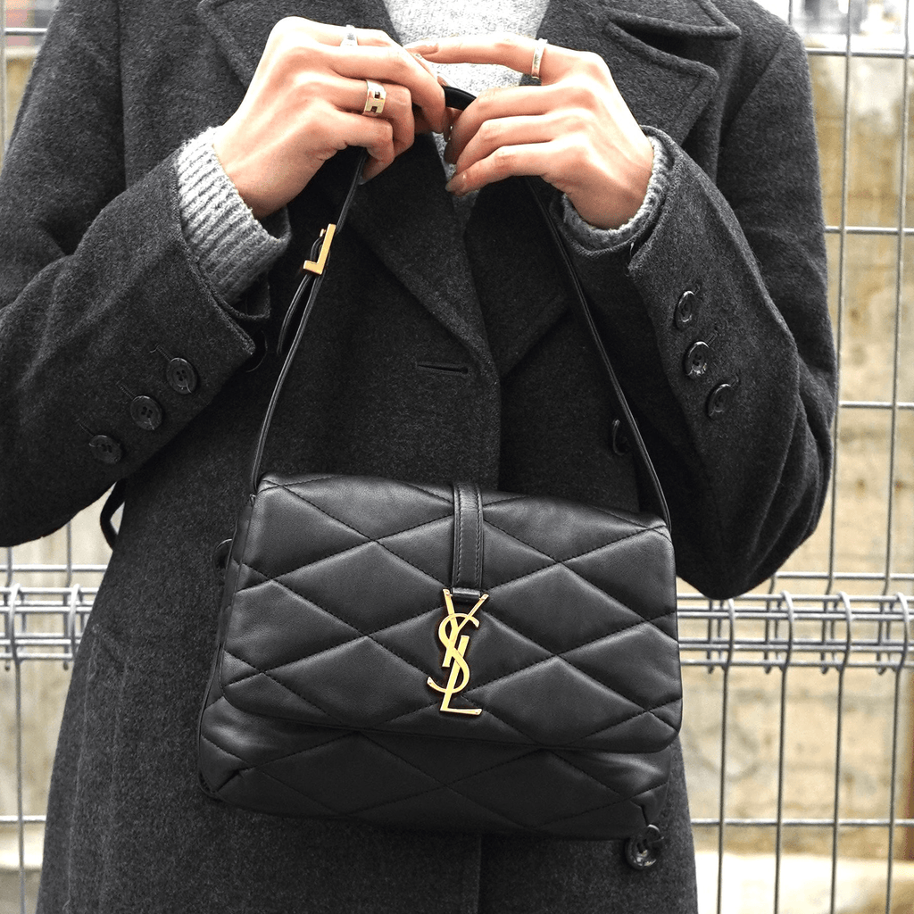 サンローラン ル・57 レザー ワンショルダーバッグ ブラック