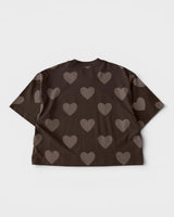 コーチ ホース アンド キャリッジ ハート クロップド Tシャツ オーガニック コットン XS ブラウン レディース