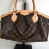 ルイ・ヴィトン モノグラム ティボリPM レザー ハンドバッグ ブラウン M40143