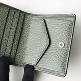 メゾン マルジェラ 四つタグ レザー 二つ折り財布 コンパクトウォレット カーキ 箱付き