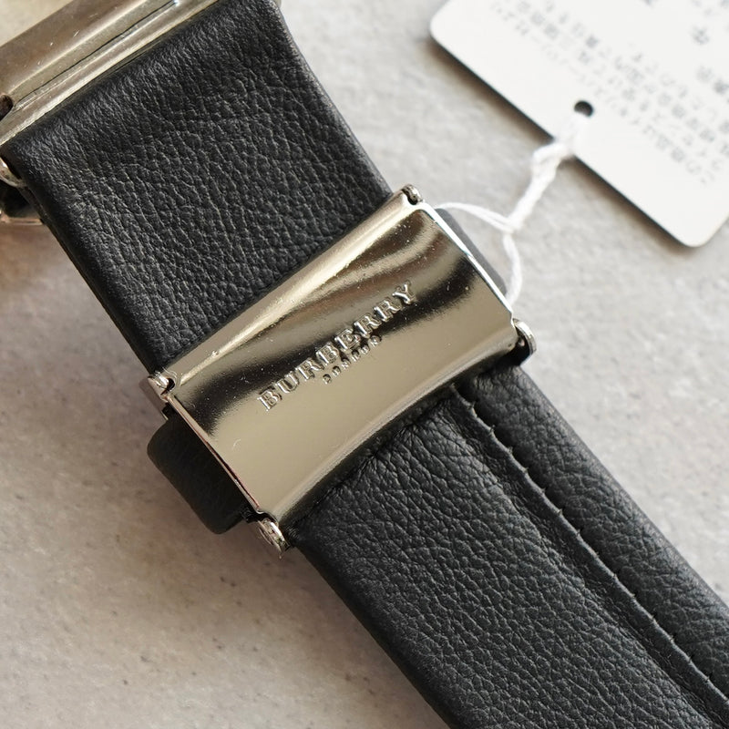 バーバリー ヴィンテージ ホースロゴ 差し込み式 ベルト ブラック メンズ デッドストック 箱付き