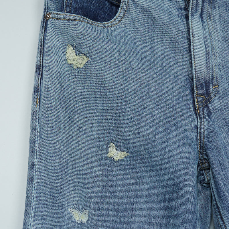 アワーレガシー 25SS VAST CUT バタフライ 刺繍 デニム ブルー