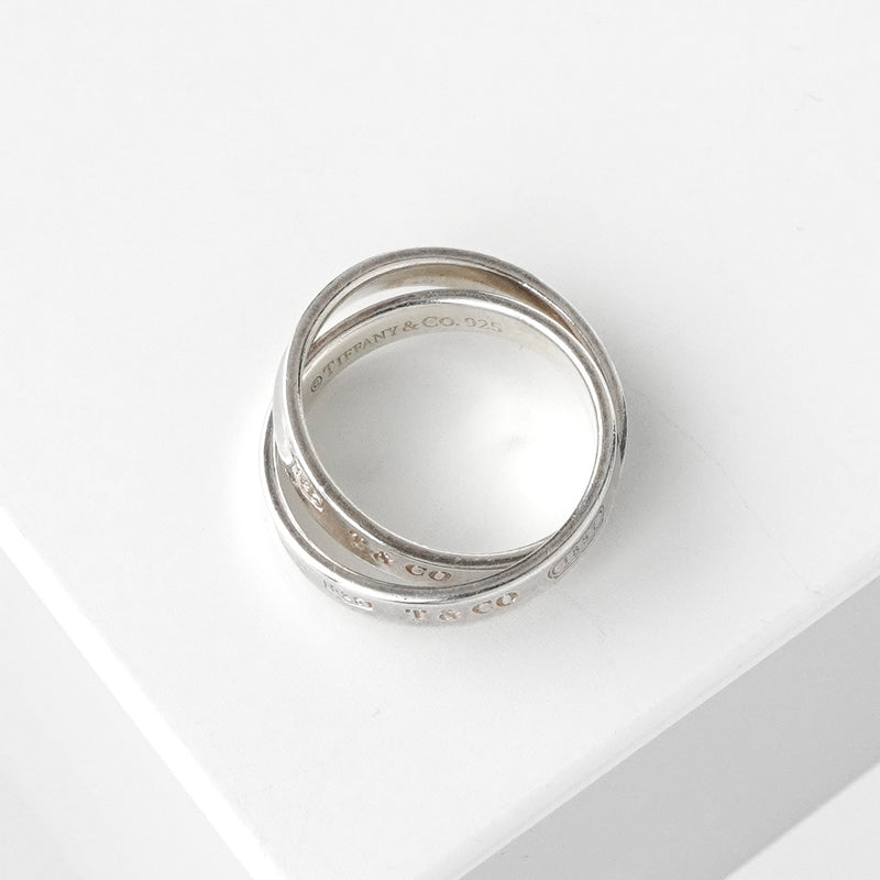 ティファニー 1837 ナロー ダブル シルバー925 指輪 リング 10.5号