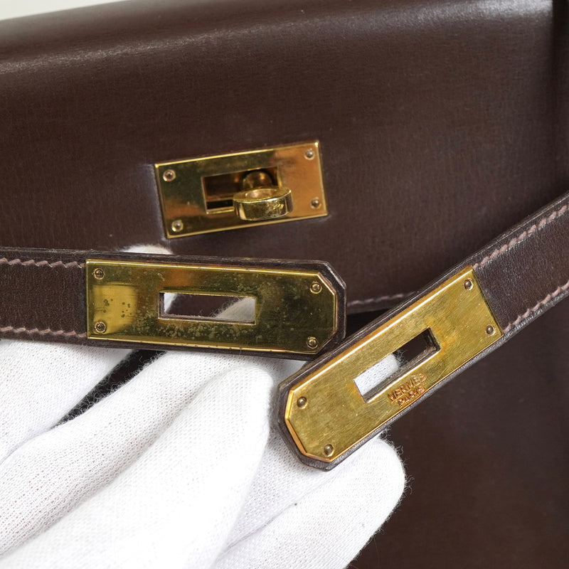 エルメス ケリー28 1964年製 ゴールド金具 ハンドバッグ T刻 ブランド