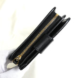 プラダ ロゴ トライアングルカット レザー 二つ折り財布 ブラック