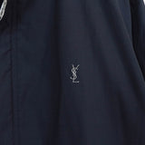 イヴ サンローラン ヴィンテージ YSLロゴ ブルゾン ジャケット ネイビー / ベージュ