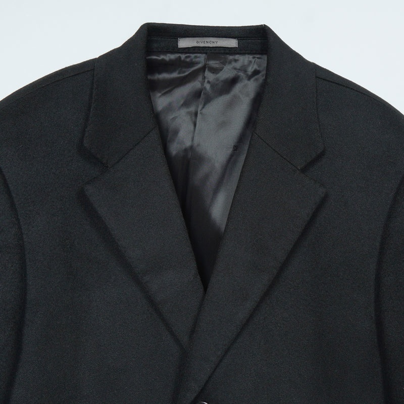 ジバンシィ カシミヤ混紡 チェスターコート ウールコート ブラック