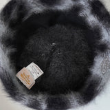 ヴィヴィアン ウエストウッド オーブ ヒョウ柄 アンゴラ モヘア ベレー帽 グレー