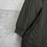 ザ ノースフェイス リバーシブル ロゴ刺繍 ロング丈 キルティングコート ボアコート カーキ / ブラック