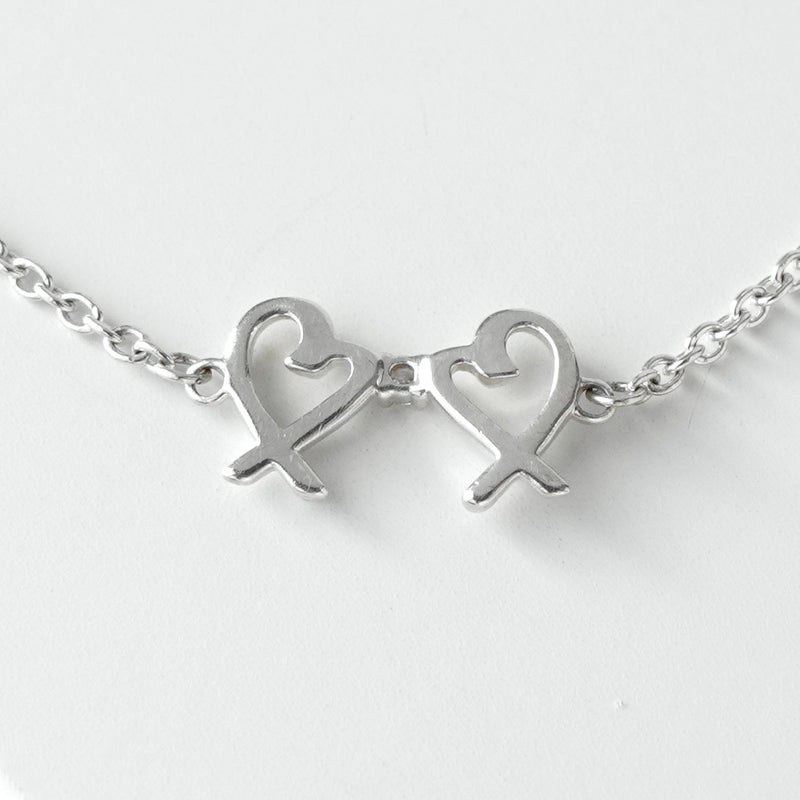 ティファニー ダイヤモンド ダブル ラビングハート ブレスレット シルバー925 レディース