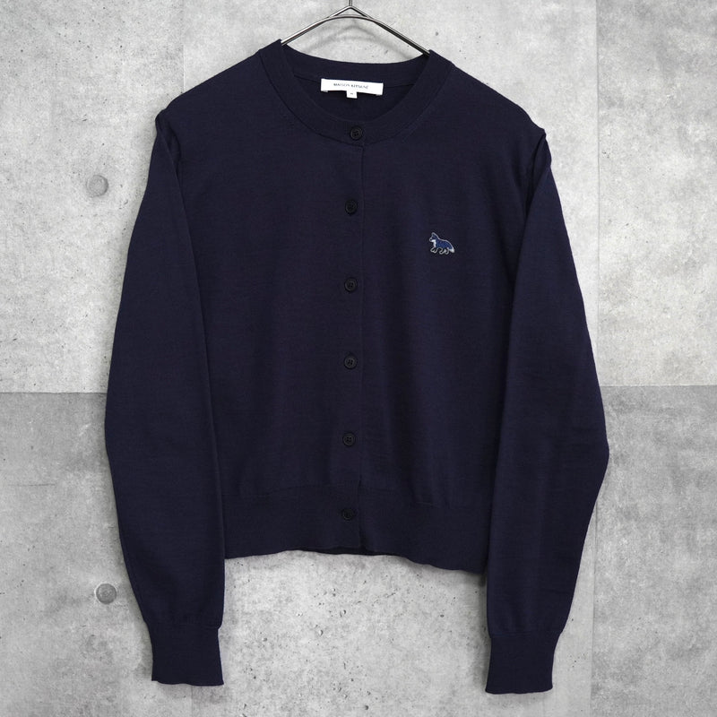 メゾンキツネ フォックスパッチ カーディガン ネイビー レディース