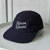 Maison Kitsune logo embroidered cap in navy