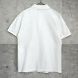 Lacoste 象牙色徽标贴片短袖 Polo 衫