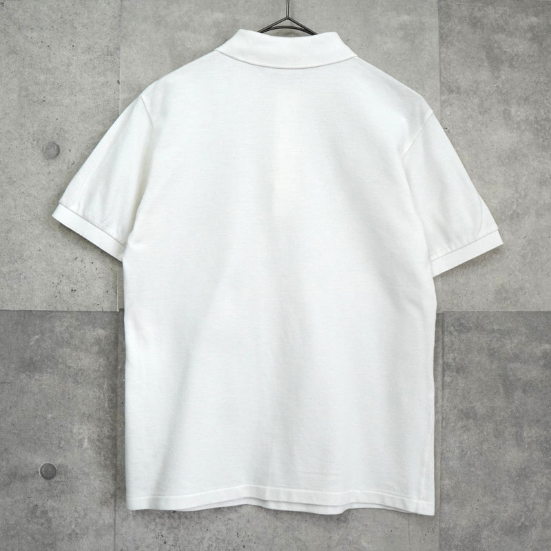 Lacoste 象牙色徽标贴片短袖 Polo 衫