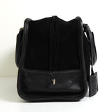 ロエベ アマソナ28 スエード / レザー ハンドバッグ ブラック