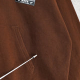 アベイシングエイプ (B)APE SOUNDS LOGO ZIP HOODIE プリント パーカー ブラウン