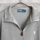 Logo Embroidery Half-zip Sweater