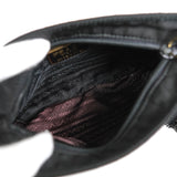 プラダ テスート ポコノ ナイロン ビーズ タッセル ミニ ショルダーバッグ ポシェット ブラック