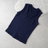 Logo Embroidery Wool Vest