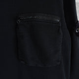 ストーンアイランド コンパスバッジ 胸ポケット ガーメントダイ スウェット ブラック メンズ