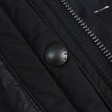 ポロ バイ ラルフローレン レザー切り替え フーデッド 中綿ジャケット コート ブラック