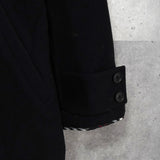 バーバリー ホースロゴ ノバチェック裏地 ダッフルコート  ブラック メンズ