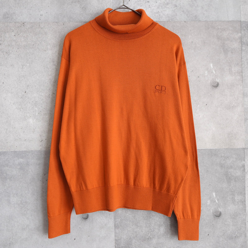 90's｜Logo Embroidery Turtleneck High Gauge Sweater
