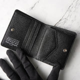 メゾン マルジェラ カレンダーロゴ レザー 二つ折り財布 コンパクトウォレット ブラック 箱付き