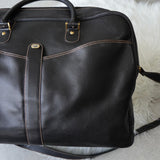 Dunhill Leather 2-Way Boston Bag in Black