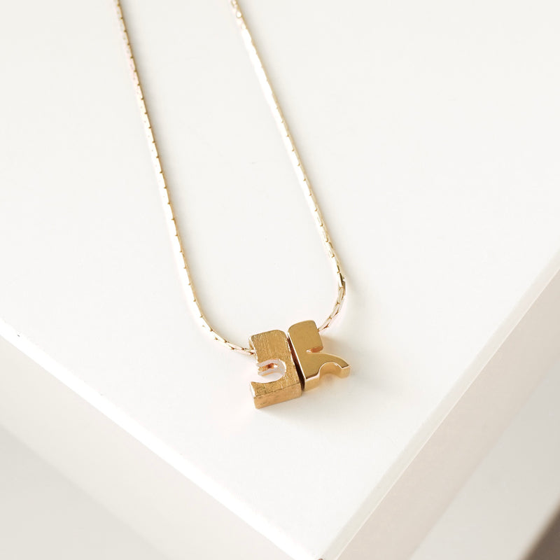 クレージュ ヴィンテージ ロゴ ネックレス GP ゴールド