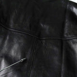 イヴ サンローラン ヴィンテージ 総裏地 YSLロゴボタン レザージャケット レザーブルゾン ブラック