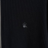 ステューシー Big Thermal Zip Shirt ワンポイントロゴ フルジップ サーマル ブラック メンズ