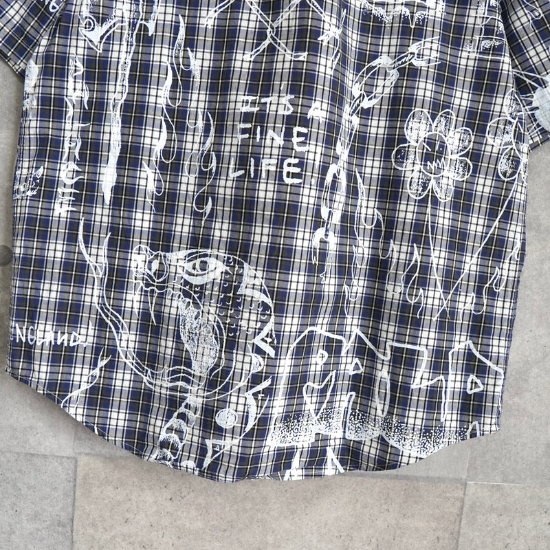 Palace Paint Check Short Sleeve Shirt, Blue