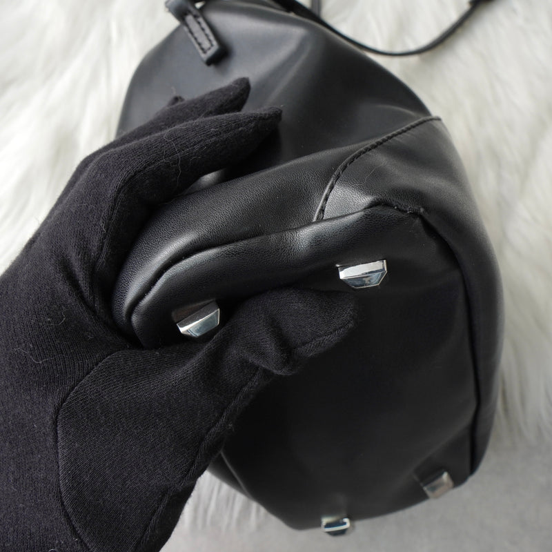 エムエムシックス メゾン マルジェラ レザー ジャパニーズバッグ クロスボディ ショルダーバッグ ブラック