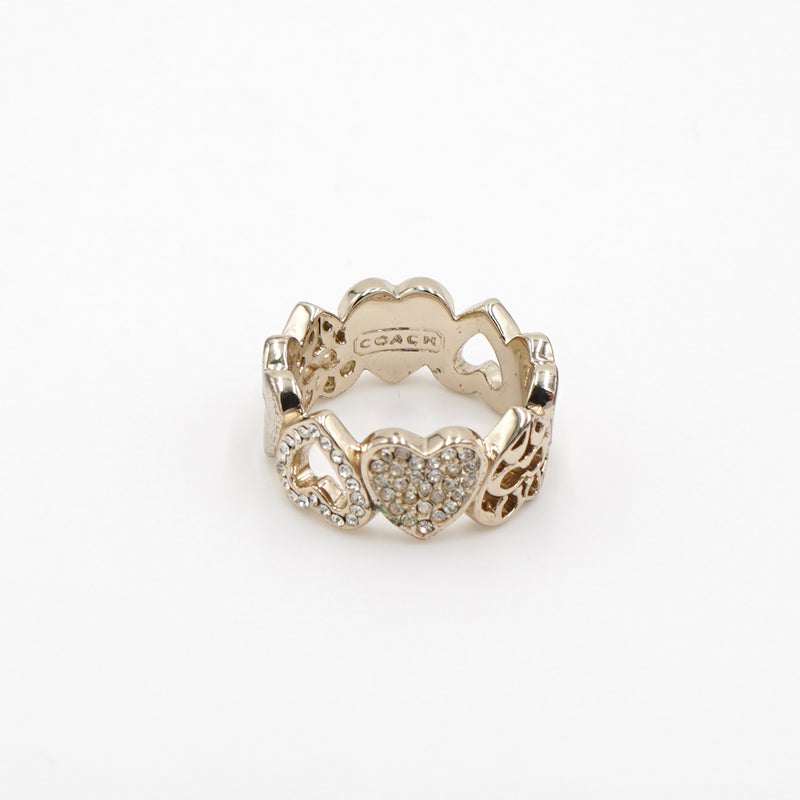 Heart Motif Champagne Gold Ring