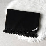 アクネ ストゥディオズ ロゴ ウール ストール マフラー ブラック