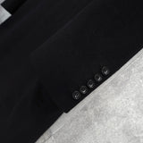 ジョンローレンスサリバン ベロア襟 アンゴラ ウール チェスターコート ブラック