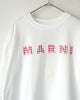 マルニ ギンガムチェックロゴ ショート丈 Tシャツ ホワイト サイズ36 レディース