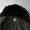 カーハート アンカレッジ パーカー ロゴ 中綿ジャケット マウンテンパーカー カーキ