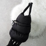 プラダ ナイロン キルティング 2way ハンドバッグ ショルダーバッグ トライアングルロゴ ブラック